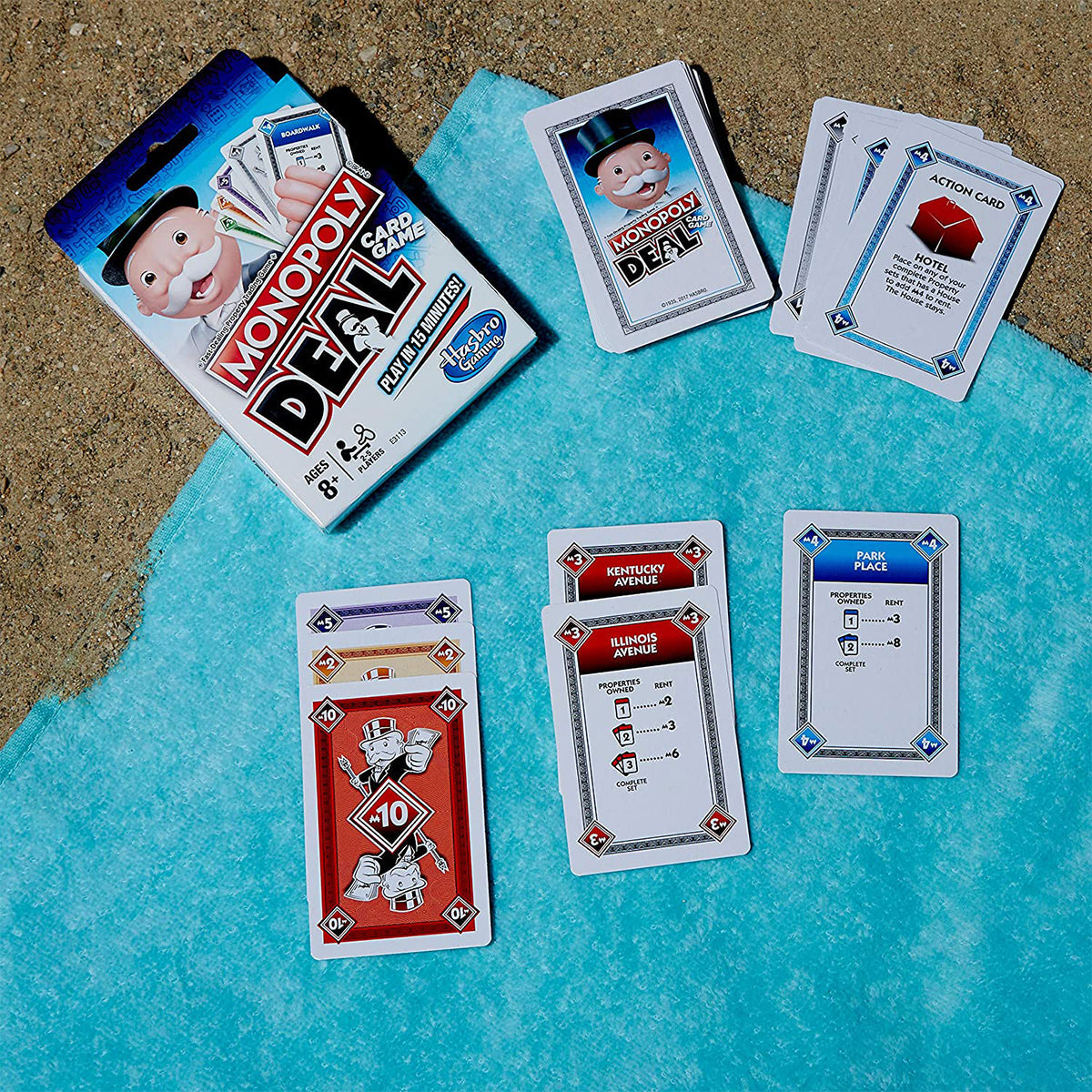 Monopoly Deal Card Game, Arabic Version, Quick-Playing Property Trading Game, 2-5 Players, Action Cards, Property Cards, Family Game, Kids Ages 8+