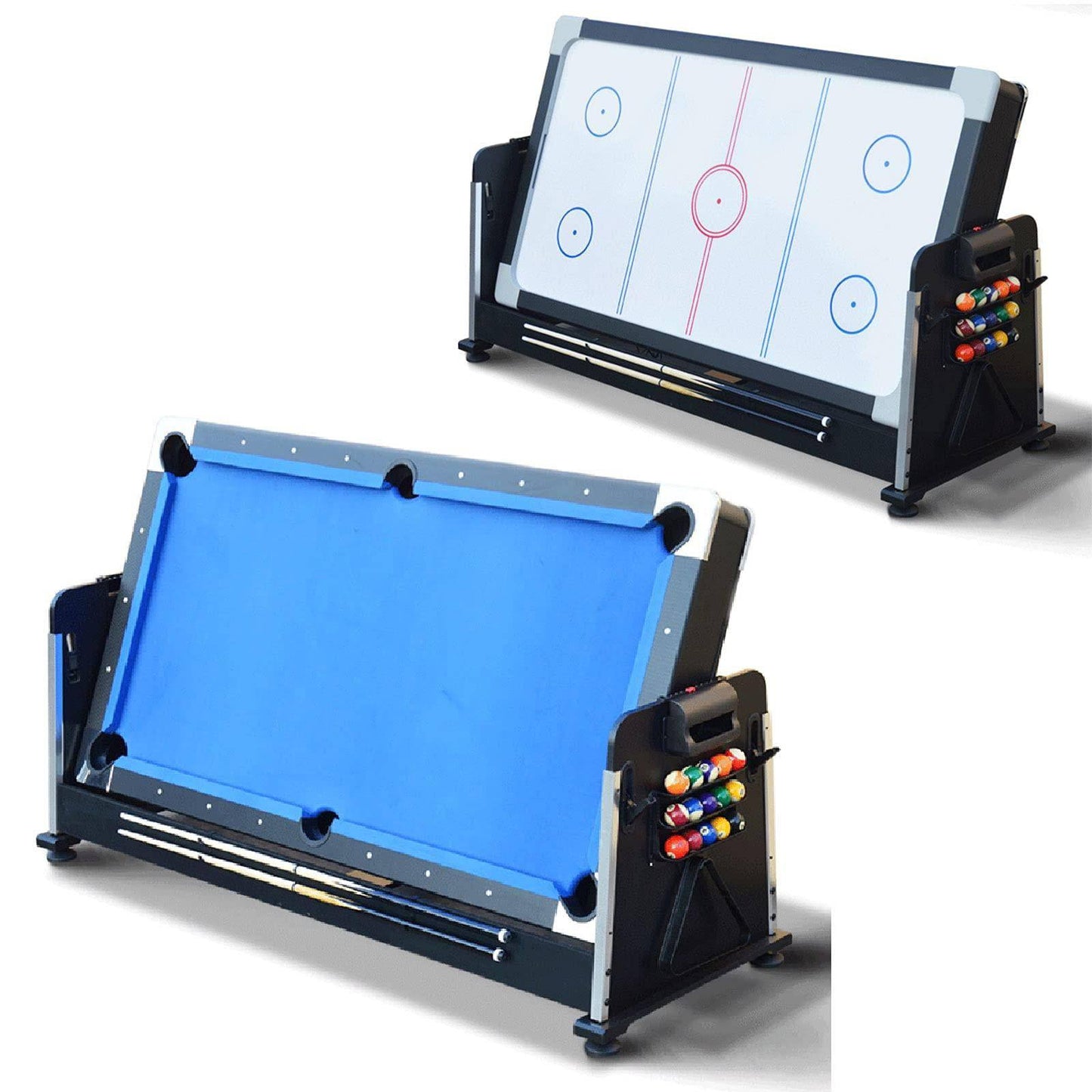 COOLBABY 4 in 1 DGMT-3005 7ft Blue Pool Table Billiard + Air Hockey + Tennis Table