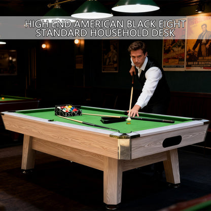 8 FT Pool Tables Billiards for Indoor Home Use, Billiards/Table Tennis/Dining Table Multi-functional 3 in 1, High Density Board Billiard Table