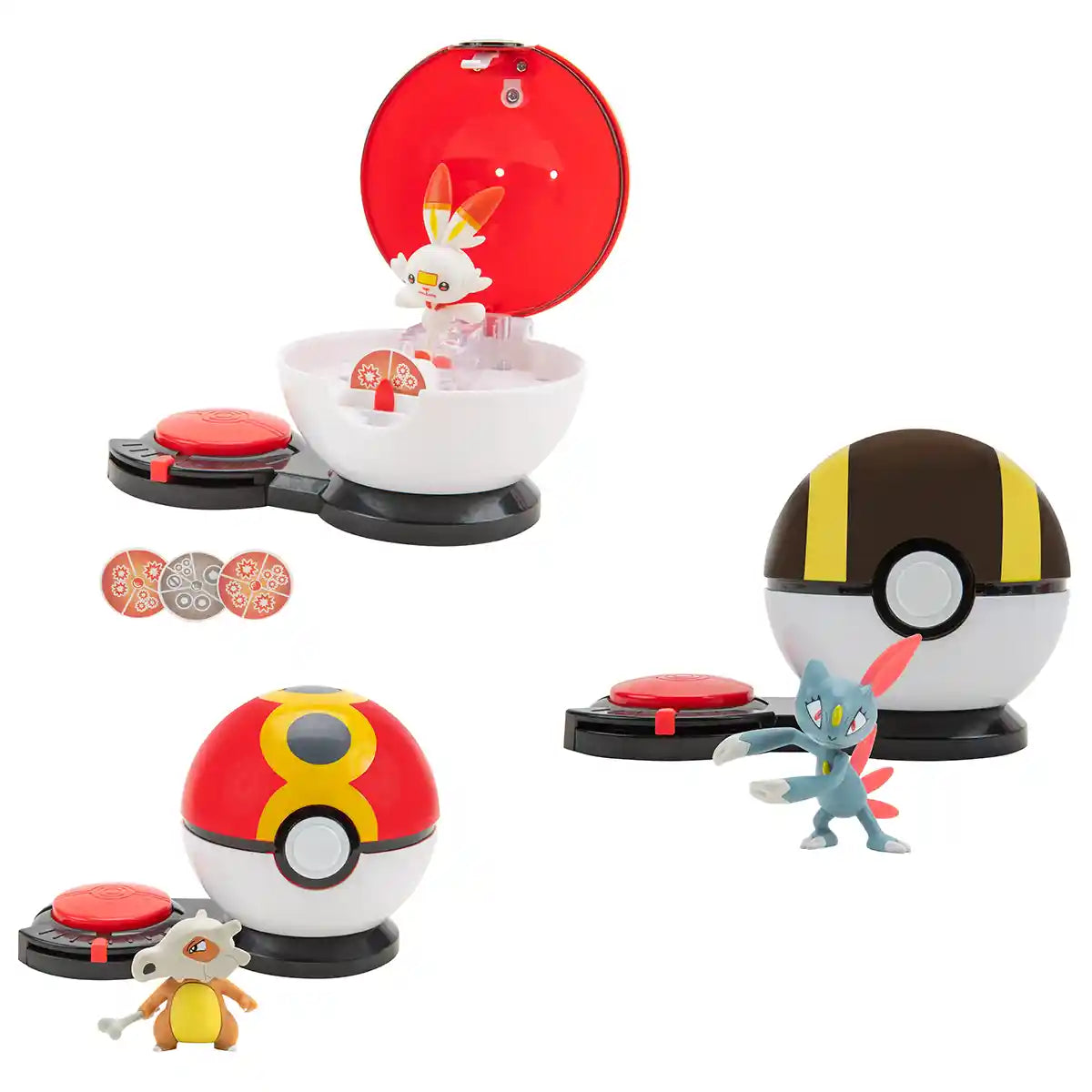Pokemon Surprise Attack Battle Game, Squirtle vs Jigglypuff with 2 Figures, 2 Poké Balls & 6 Attack Disks – Multicolor – PKW2506