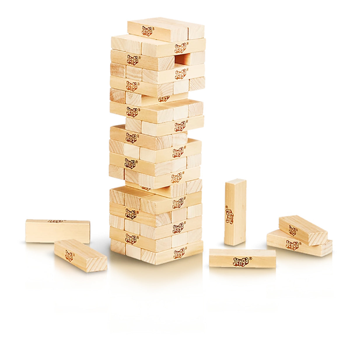Classic Jenga Game, Hasbro Jenga, 54 Hardwood Blocks, Stacking Tower Game, Family Board Game, Kids Game, Indoor Game, Ages 6 and Up, 1 or More Players