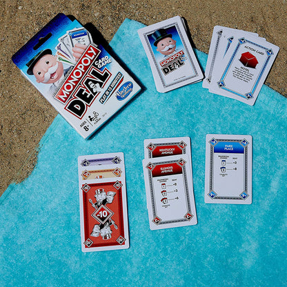 Monopoly Deal Card Game, Arabic Version, Quick-Playing Property Trading Game, 2-5 Players, Action Cards, Property Cards, Family Game, Kids Ages 8+