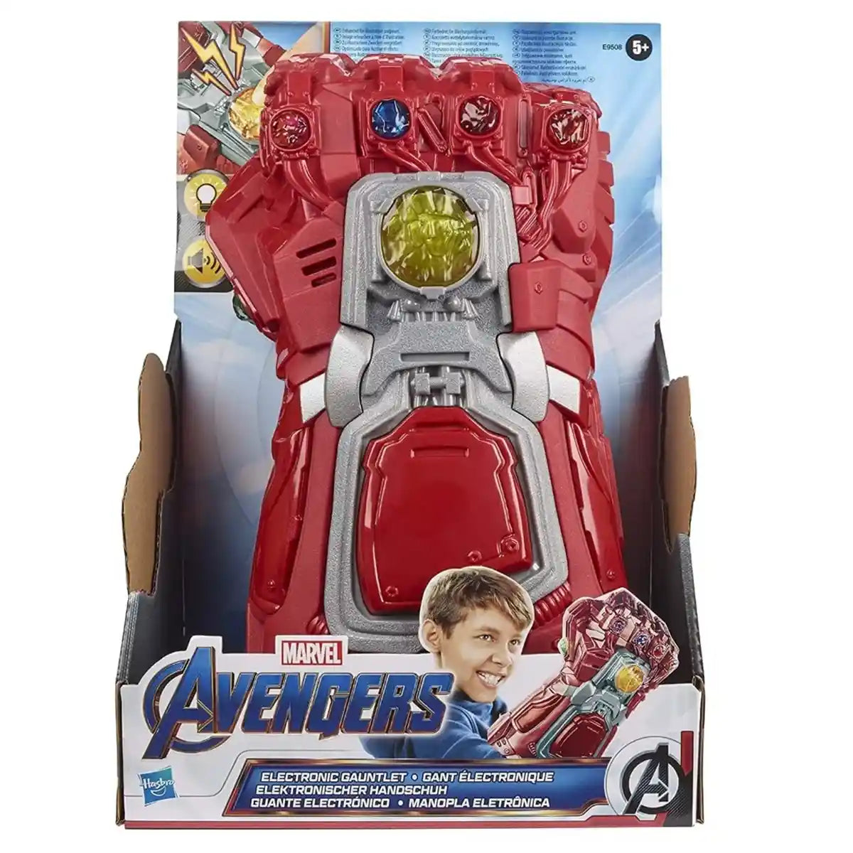 Marvel Avengers: Endgame Red Infinity Gauntlet Electronic Fist Toy With Lights & Sounds, Roleplay Accessory for Kids Ages 5+, Collectible