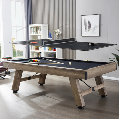 COOLBABY 3 in 1 8ft Pool Billiard Table + Household Table Tennis Table +  meeting or dining table Multi Function Game Table