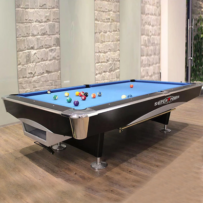 COOLBABY Indoor Luxury Pool Dining Billiards Table 9ft Slate Club Pool Tables Professional Snooker & Billiard Table