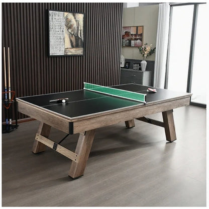 COOLBABY 3 in 1 8ft Pool Billiard Table + Household Table Tennis Table +  meeting or dining table Multi Function Game Table