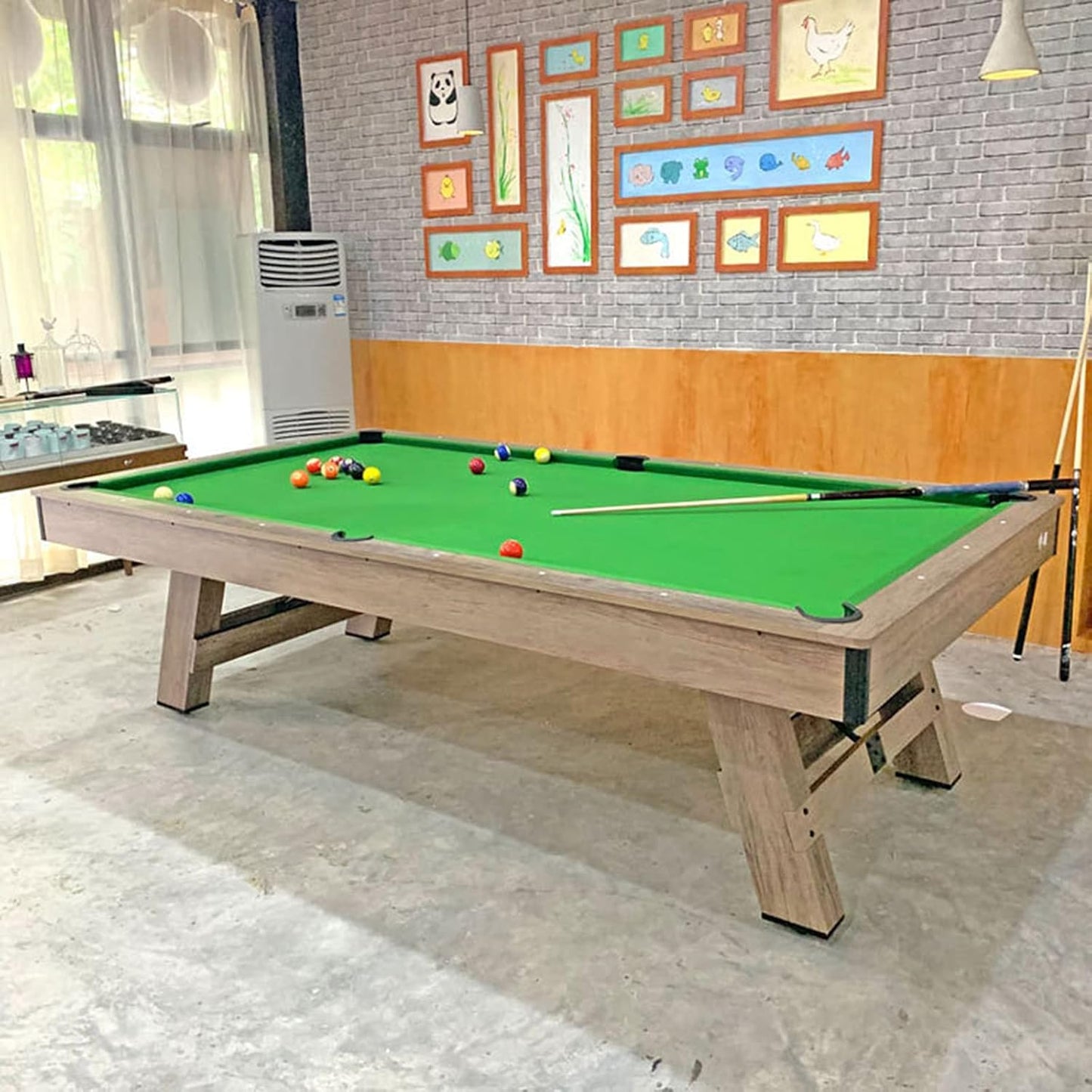 COOLBABY 3 in 1 8ft Pool Billiard Table + Household Table Tennis Table +  meeting or dining table Multi Function Game Table