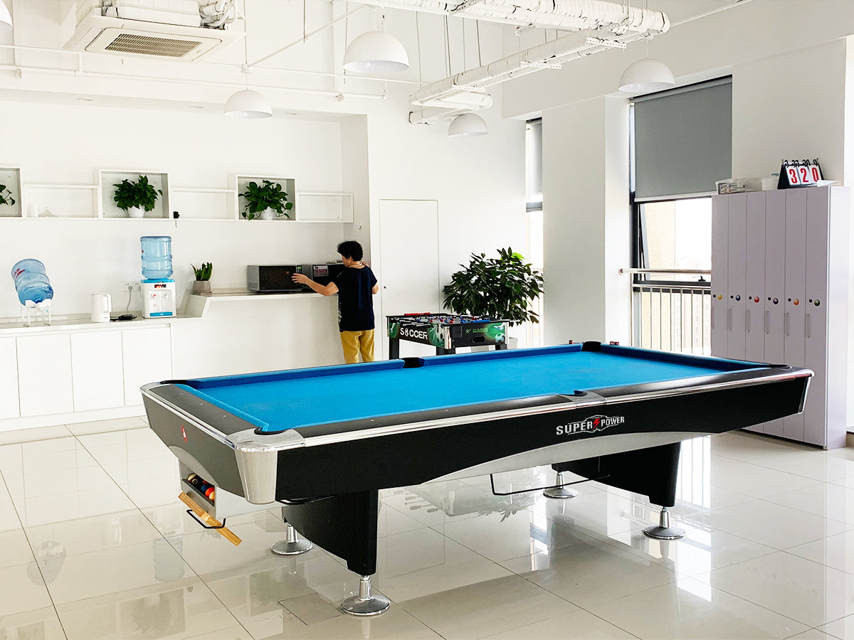 COOLBABY Indoor Luxury Pool Dining Billiards Table 9ft Slate Club Pool Tables Professional Snooker & Billiard Table