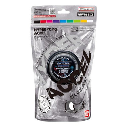 Bandai 60002 Accel Hyper Yo Black, Skill Game, Optimised JoJo for Children from 8 Years, with its Accel System, Test All Tricks Quickly and Easily