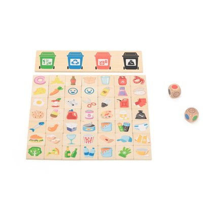 Viga Wooden Waste Sorting Toy, Montessori Educational Recycling Game, Develops Concentration, Classification & Environmental Awareness, Eco-Friendly & Non-Toxic, for Boys & Girls Ages 3+