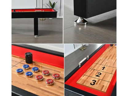9ft Shuffleboard Table | MDF Surface Black PVC Finish Indoor Game Table