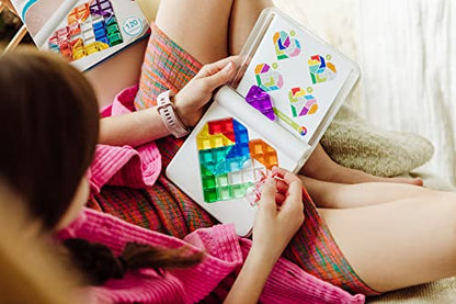 SmartGames IQ Love, Fun IQ Brain Teaser Puzzle, Cognitive Development STEM Toy with 120+ Challenges, Travel Friendly Handheld Educational Matching Puzzle Game, Suitable for Children Above 7+