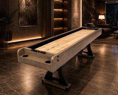 RAIS 9ft Shuffleboard Table | Premium Indoor Game Table with Solid Wood Playing Surface