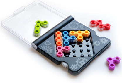 SmartGames IQ Gears, Fun IQ Brain Teaser Puzzle, Cognitive Development STEM Toy with 120+ Challenges, Travel Friendly Handheld Educational Matching Puzzle Game, Suitable for Children Above 7+