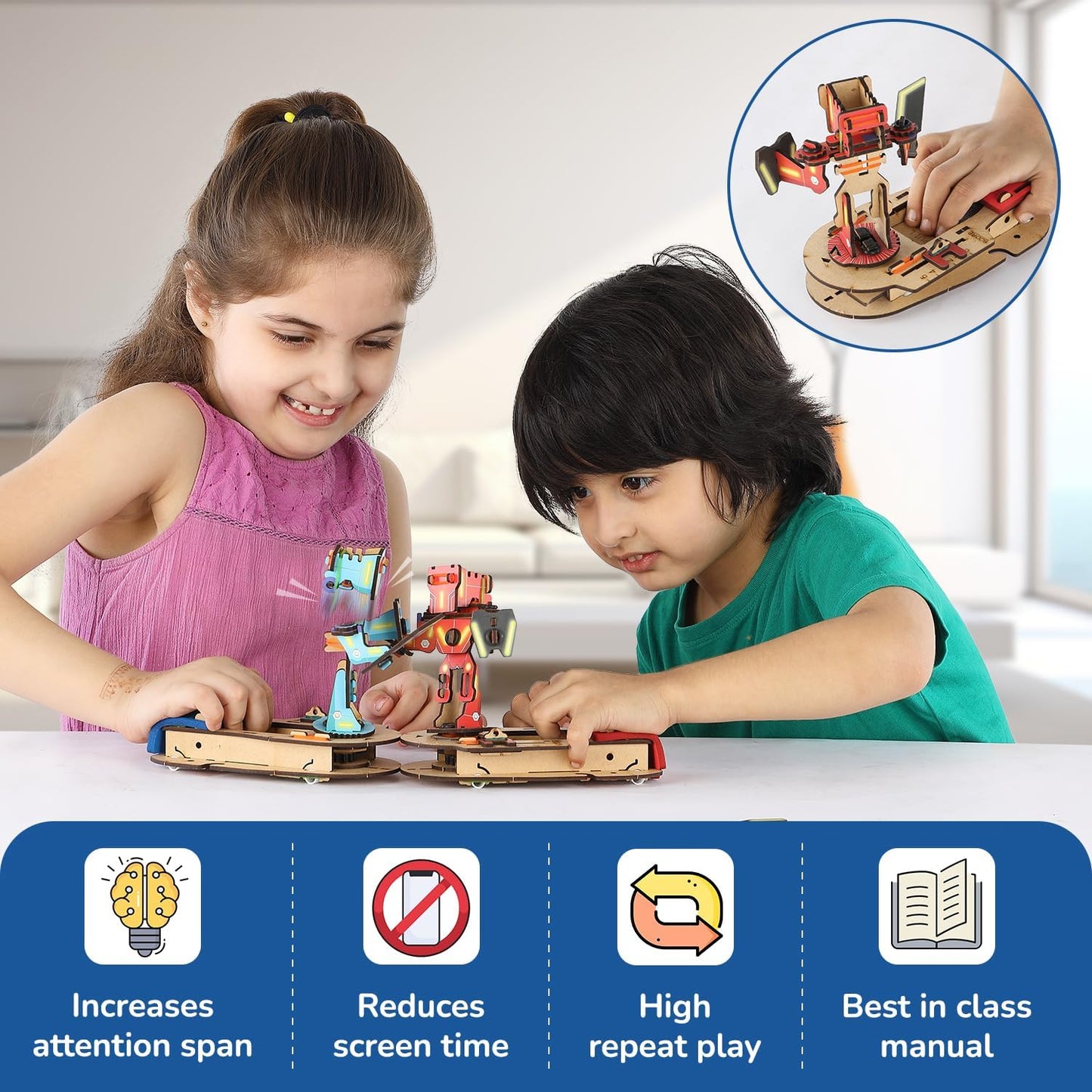 Smartivity STEM DIY Fighting & Battle Game, Multiplayer Educational Arcade Kit for Kids, Hands-On STEM Activity, Gift for Boys and Girls Ages 6-14