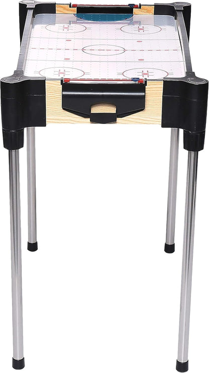 Ambassador 27 Inch Wood Tabletop Air Hockey Game with Legs for Kids 6+ Years, 2 Player Arcade Style Air Hockey Table