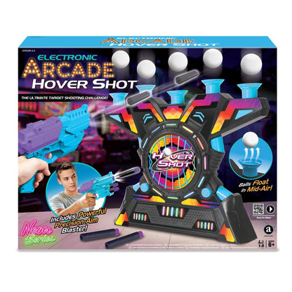 Ambassador Electronic Arcade Hover Shot, Neon Series, Target Shooting Game, Foam Material, Kids 6-12 Years+