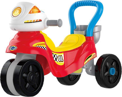 VTech 3-In-1 Ride with Me Motorbike, Baby Walker for Toddlers, Interactive Toy for Sensory Play, Educational Learning Games with Music, Ride On Toys for Role-Play, Suitable for 12 Months +