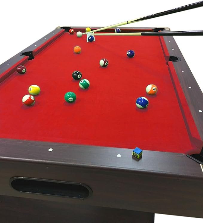 Billiard Table 9ft, Wooden Design - Red
