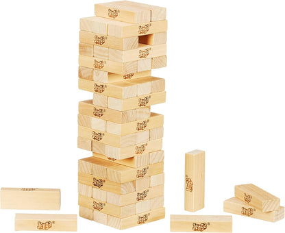Classic Jenga Game, Hasbro Jenga, 54 Hardwood Blocks, Stacking Tower Game, Family Board Game, Kids Game, Indoor Game, Ages 6 and Up, 1 or More Players