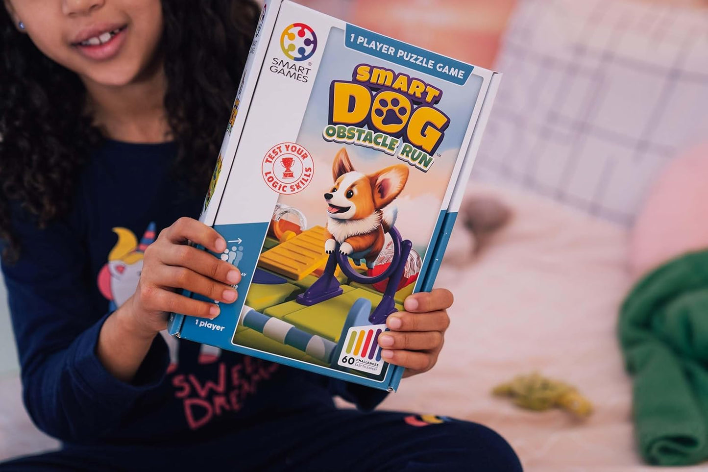 SmartGames Smart Dog Obstacle Course, Brain Teaser Puzzle with 60+ Challenges, STEM Educational Toy for Kids 7+