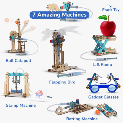 Smartivity 7 in 1 Multi-Builds Hydraulic Kit STEM DIY Fun Toy for Kids 6 to 12, Best Birthday Gift Toy for Boys & Girls Age 6-8-10-12, Science Toy, Educational Based Activity Game, Made in India