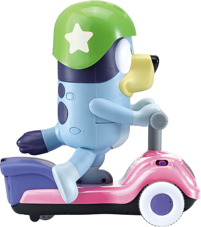 VTech Bluey Scooter Time Bluey, Interactive Toddler Toy with Music, Sounds and Phrases from the TV Show, Educational Play, Motor Skill Development, Dance and Copycat Games, Ideal Gift for Kids Ages 3-5 Plus, Blue