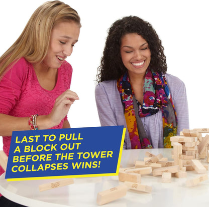 Classic Jenga Game, Hasbro Jenga, 54 Hardwood Blocks, Stacking Tower Game, Family Board Game, Kids Game, Indoor Game, Ages 6 and Up, 1 or More Players