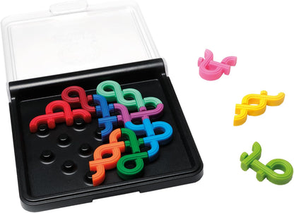 SmartGames IQ Noodles Pocket Brain Teaser Puzzle Game with 120 Challenges Travel-Friendly Educational Toy for Kids and Adults Ages 7 and Up