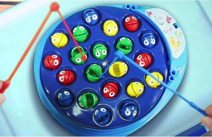 The Fishing Game, Bright Colourful Rotating Fish Pond, Hand-Eye Coordination Game for Kids 3+ Years