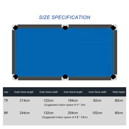 7ft 8ft 3 IN 1 Billiard Pool Tables with Full Accessory Multi-function Home Use Ping Pong Dining Table Convertible 3in1 Portability Pool Table