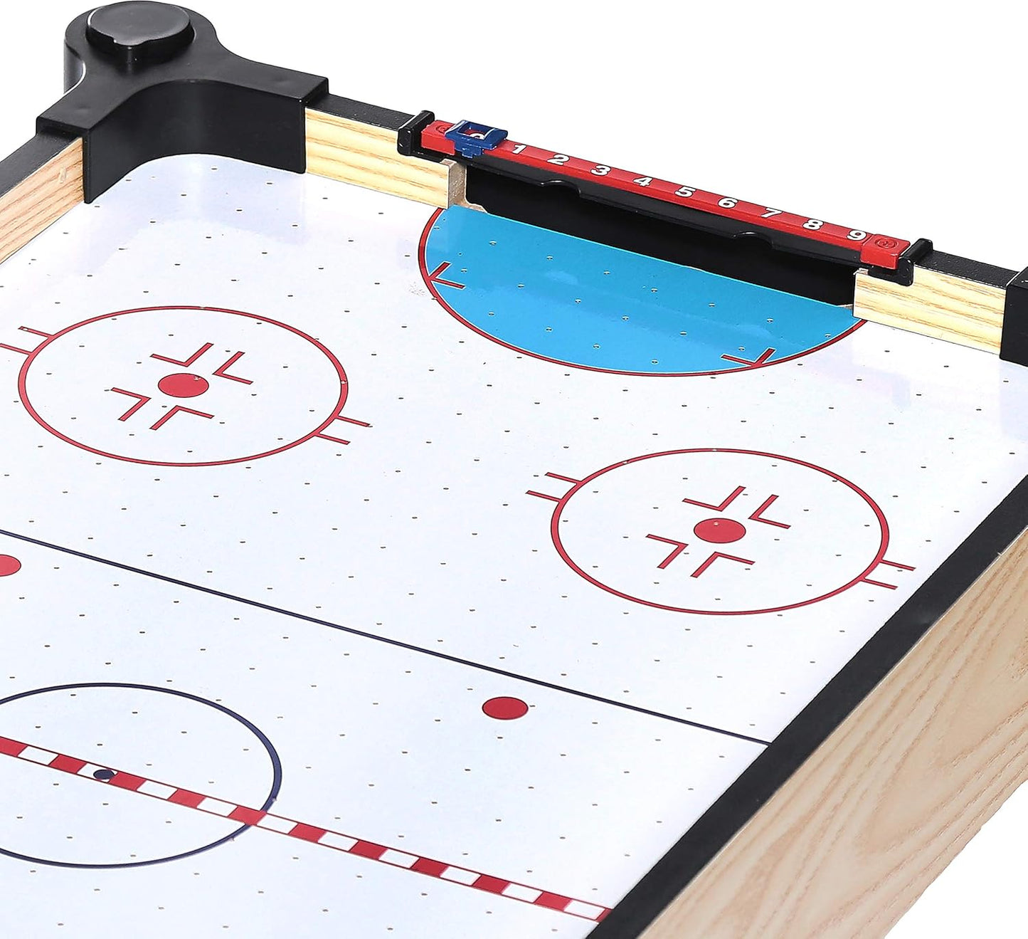 Ambassador 27 Inch Wood Tabletop Air Hockey Game with Legs for Kids 6+ Years, 2 Player Arcade Style Air Hockey Table