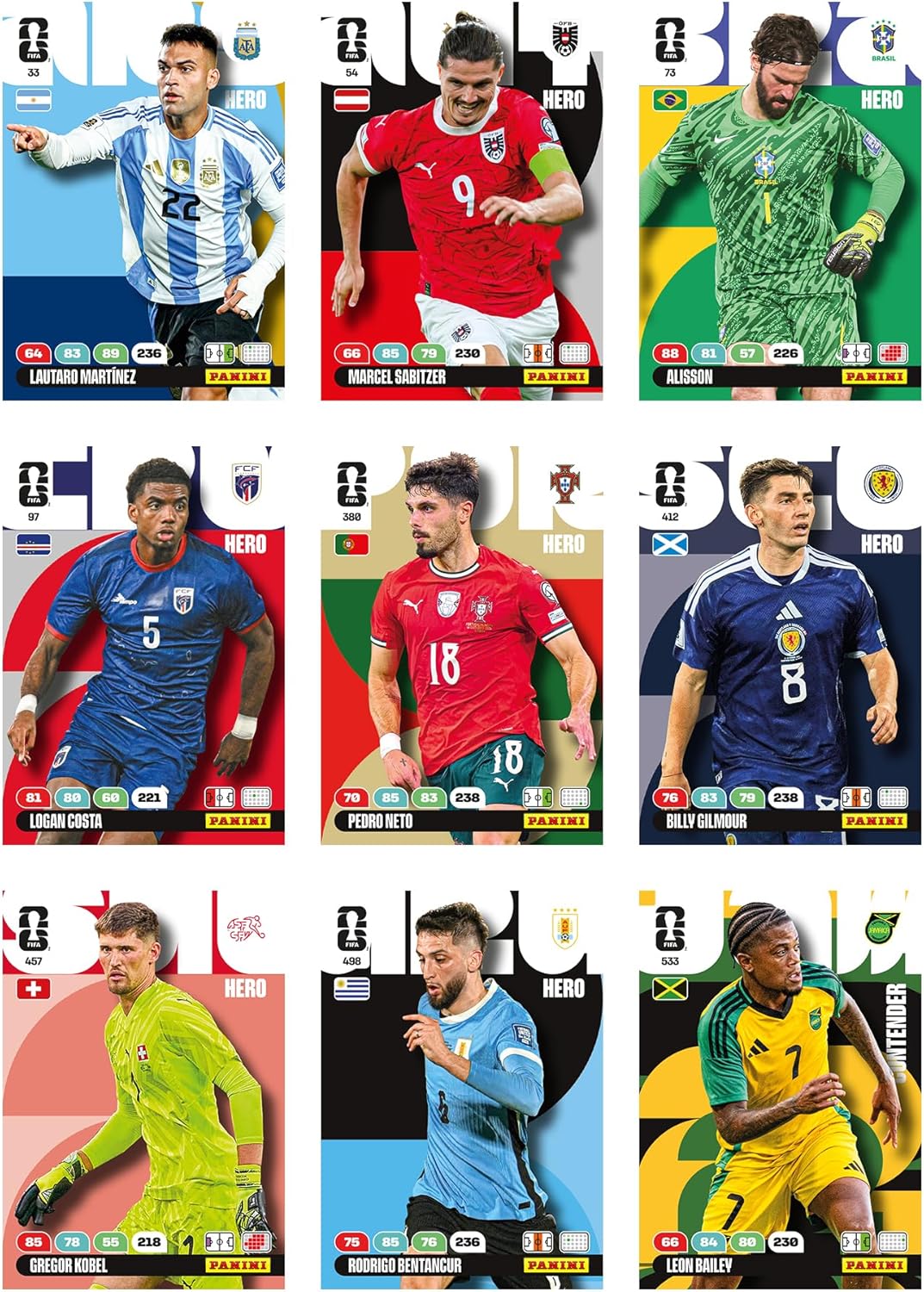 Panini FIFA World Cup 2026 Adrenalyn XL Classic Tin Trading Cards, 8 Packs with Limited Edition Cards and Golden Baller, Official Football Collectible Card Game Set for Kids and Collectors Age 6+