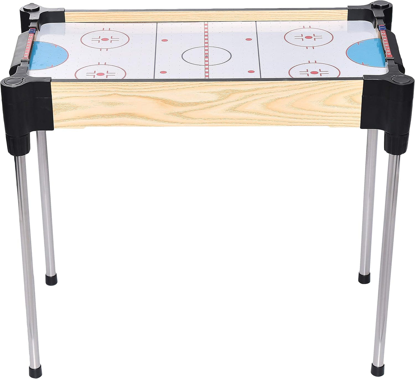 Ambassador 27 Inch Wood Tabletop Air Hockey Game with Legs for Kids 6+ Years, 2 Player Arcade Style Air Hockey Table