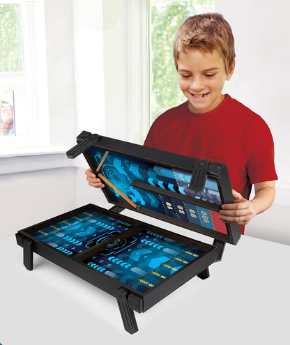 Ambassador 2 in 1 Sling Hockey and Rebound Shuffleboard Game for Kids 6+ Years, 2 Player Tabletop Action Game