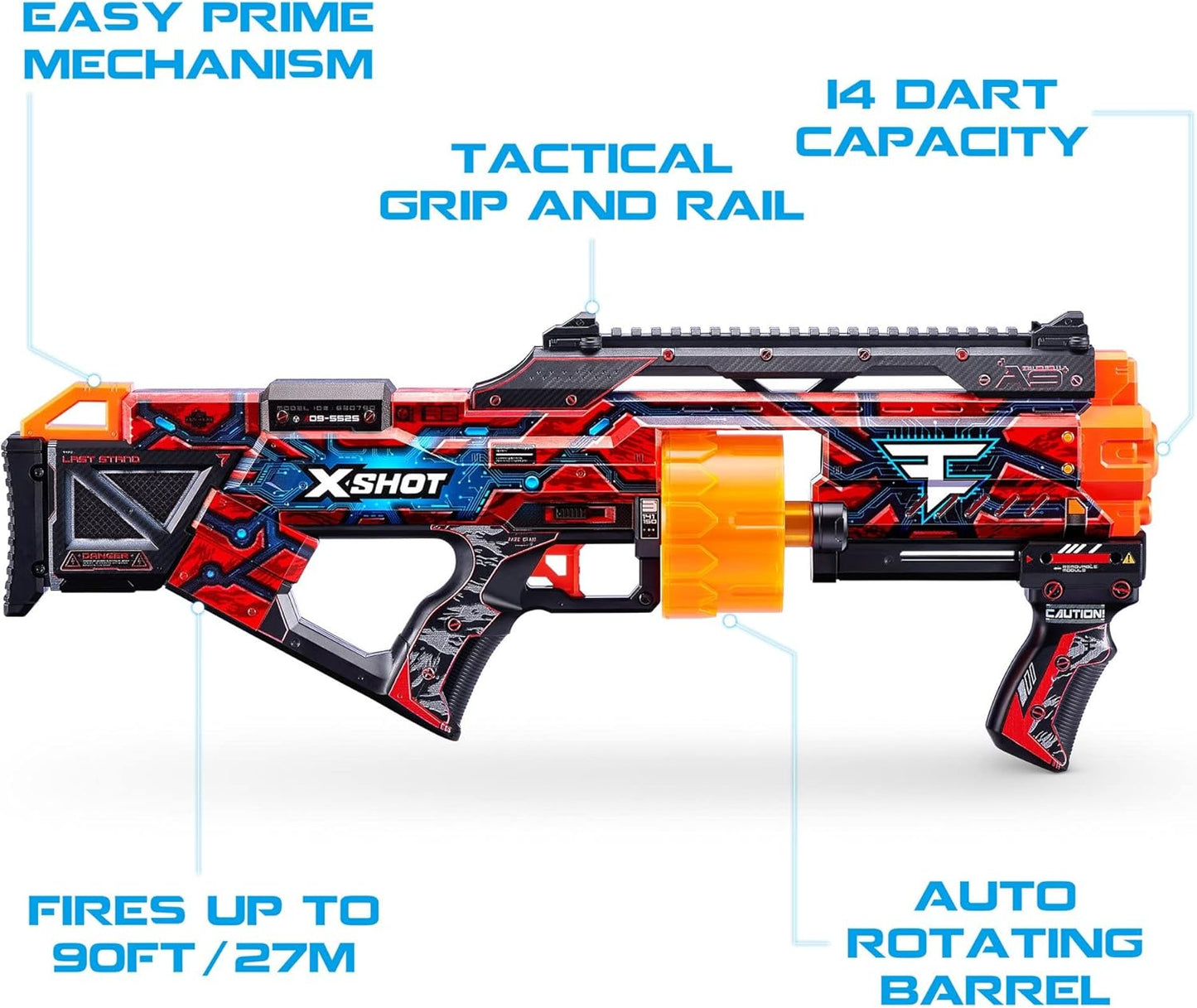 XSHOT Skins Last Stand_Faze Clan,Blaster,Design Toy Gun For Kids Teen Adult Boy & Girl, Aiming & Target Outdoor Games, Gift For kids Ages 8+
