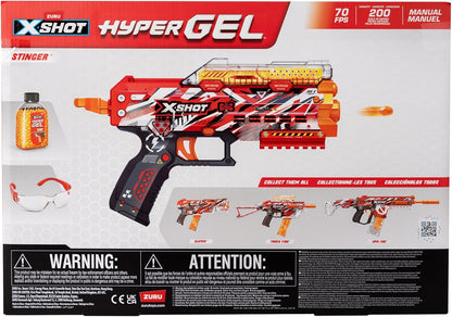 X-Shot Hyper Gel Series 1 Gun, 3000 Gellets, Foam Blaster, Spray Bottle, Kids & Adults, Hand-Eye Coordination, Video Game & Outdoor Play, No Batteries Required