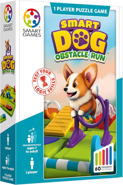 SmartGames Smart Dog Obstacle Course, Brain Teaser Puzzle with 60+ Challenges, STEM Educational Toy for Kids 7+