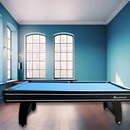 8ft Billiard Table Black Finishing in Wooden Base Slate with Ball Return System