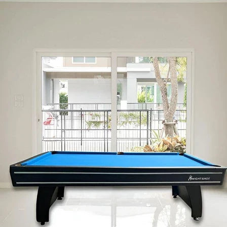 8ft Billiard Table Black Finishing in Wooden Base Slate with Ball Return System