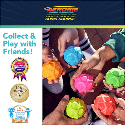 Aerobie Sonic Bounce Pro 3-Pack, Outdoor Flying Disc Toy, Sports Game for Kids and Adults, Durable Plastic, 8+ Years, Active Play, Backyard Fun