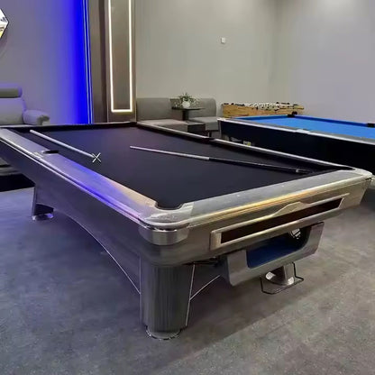 9-6-2G Billiard table, Natural Slate Solid Wood Billiards Tables 9FT Pool Table