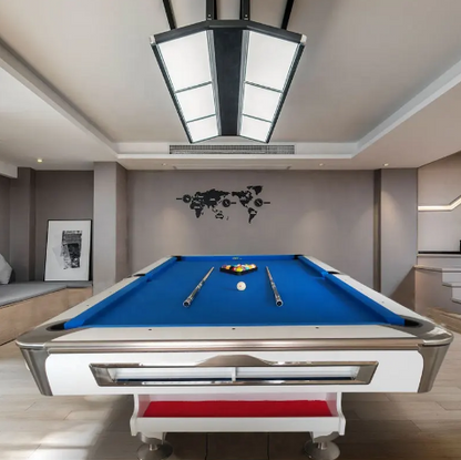 9FT pool club billiard table - stone slate with natural slate felt - GREEN