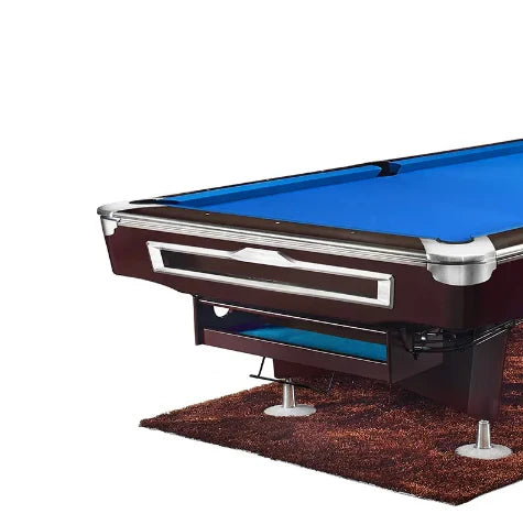COOLBABY Indoor Luxury Pool Billiards Table 9ft Slate Club Pool Tables Professional Snooker & Billiard Table for Club Use