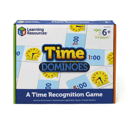 Learning Resources Time Dominoes, Telling Time Game with Digital and Analogue Clocks, Includes 36 Dominoes and Activity Guide, Teaches 12 and 24 Hour Formats, Ages 6+