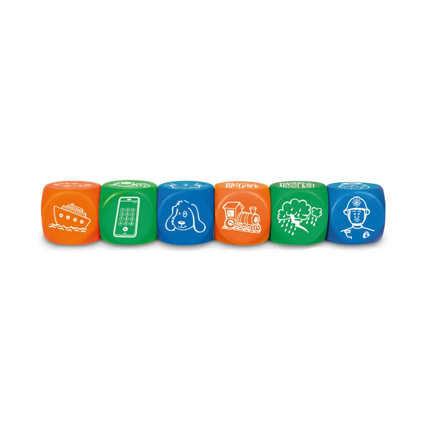 Learning Resources Story Starter Picture Cubes, Creative Storytelling & Vocabulary Game, Set of 6, Learning Resources