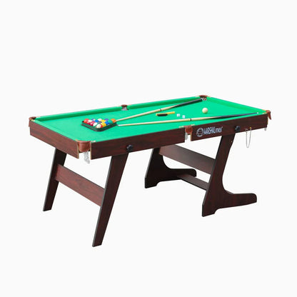 Premium 6ft Green & Blue Pool Table with Complete Accessory Set - Durable MDF Construction