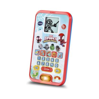 VTech, Spidey and His Super Friends Learning Phone, Multicolor, Voice-Activated Role Play, Educational Games, Interactive Learning Toy, Numbers, Counting, Memory, Matching Skills, for Children Ages 3-6