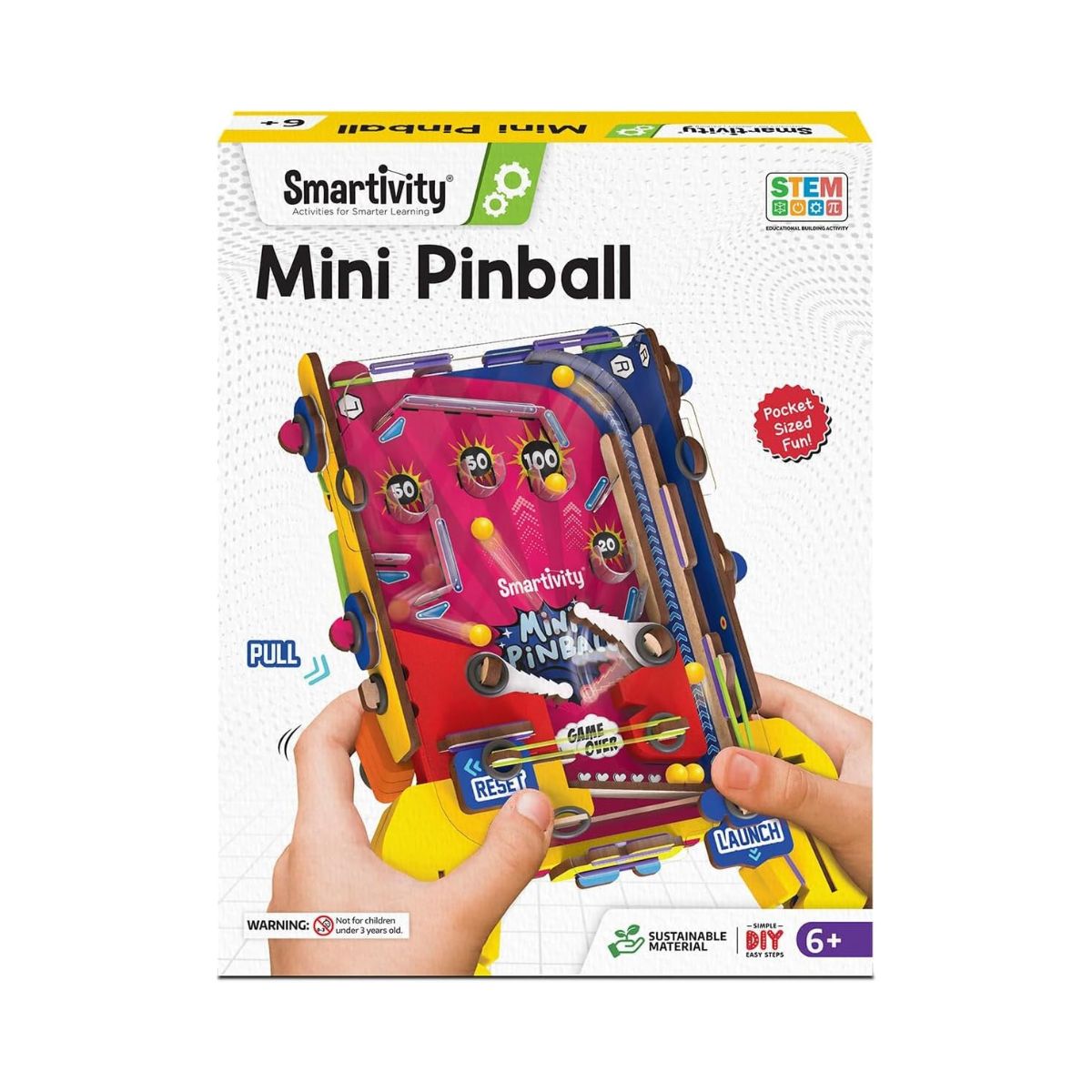 Smartivity DIY Pocket Pinball Handheld Arcade Game Kit for Kids 6+ Years, STEM Building Toy, Screen Free Indoor Game, Birthday Gift for Boys and Girls