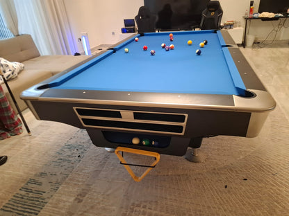 COOLBABY Indoor Luxury Pool Billiards Table 9ft Slate Club Pool Tables Professional Snooker & Billiard Table for Club Use